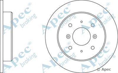 APEC BRAKING dsk580 -  Тормозной диск